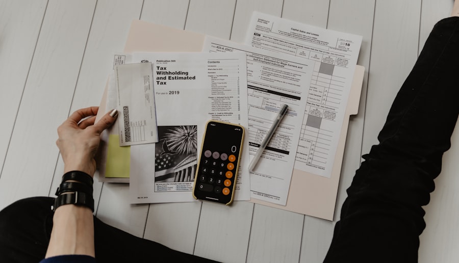 Consultant reviewing merchant account paperwork with a client