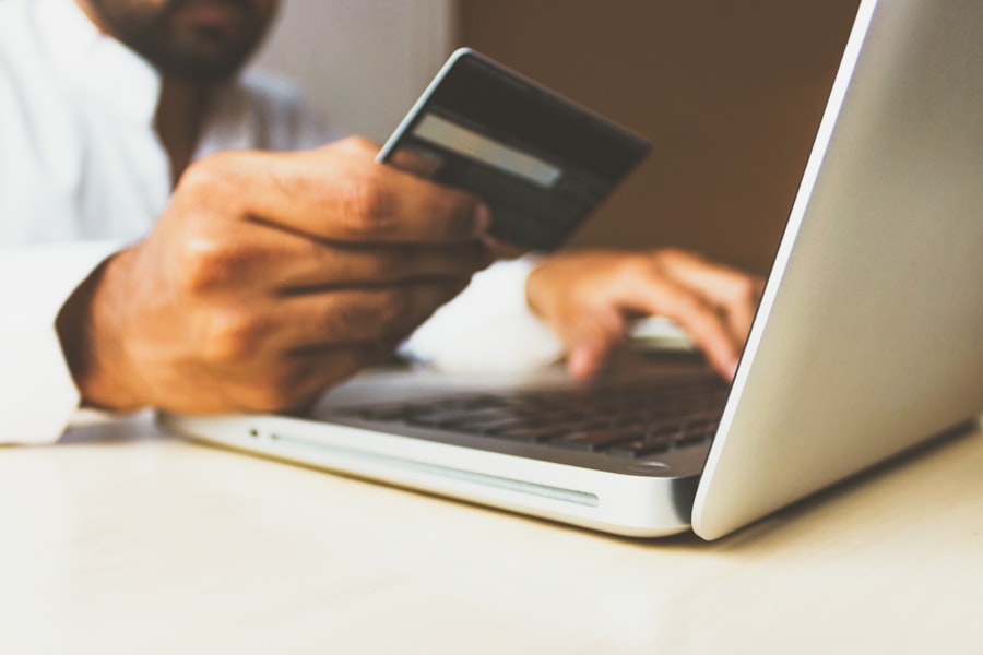 Contactless credit card payment being processed at a terminal